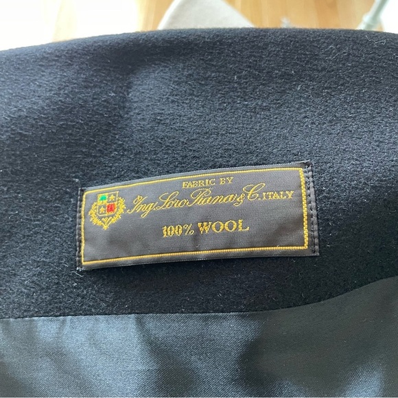 Loro Piana Fleurette Harper Stand Collar Knee Length Colorblock Wool Coat Size 6 - Picture 9 of 12